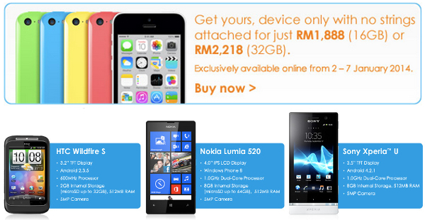 Celcom offering FREE previous gen smartphones and more affordable Apple iPhone 5C