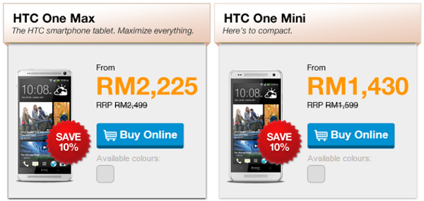 DiGi completes the set with HTC One Mini and HTC one Max at zero contract