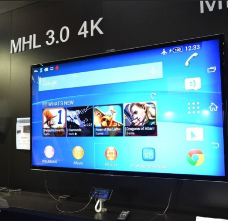 MHL 3.0 on Sony Xperia Z2 enables 4K video output and 10W charging