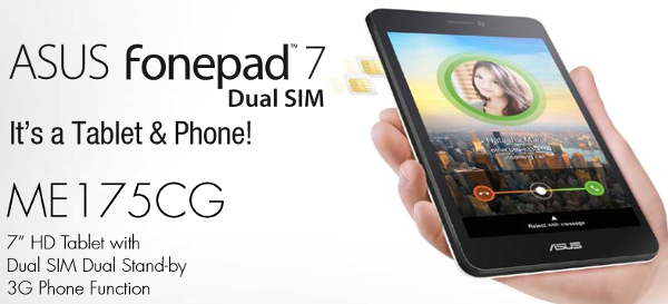 ASUS FonePad 7 Dual SIM tablet coming to Malaysia for RM699 along with PadFone Mini