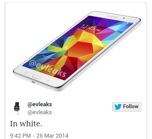 Rumours: Samsung Galaxy Tab 4 image leaked?