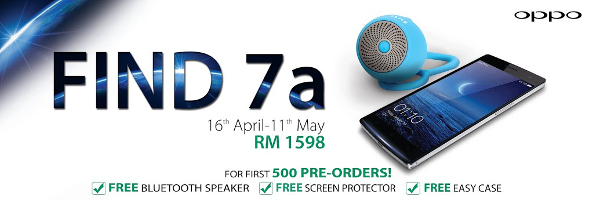 OPPO Malaysia offering OPPO Find 7a smartphone for RM1598 on pre-order!