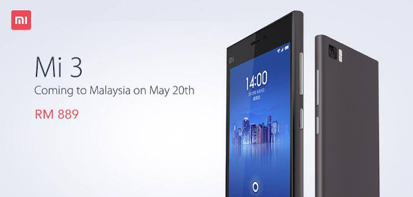 Xiaomi Malaysia announces Mi 3 for RM889