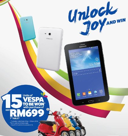 New Samsung Galaxy Tab 3 Lite owners can now win a Vespa!