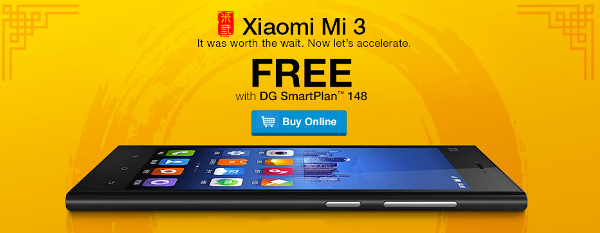 DiGi offers Xiaomi Mi 3 for FREE