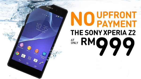 U Mobile offers Sony Xperia Z2 from RM999 and No Upfront payment
