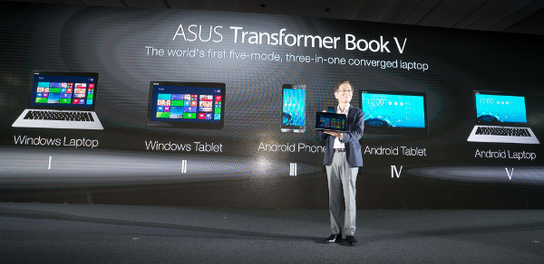 ASUS announces Transformer Book V, 3-in-1 tablet-phone-notebook with Android 4.4 and Windows 8.1
