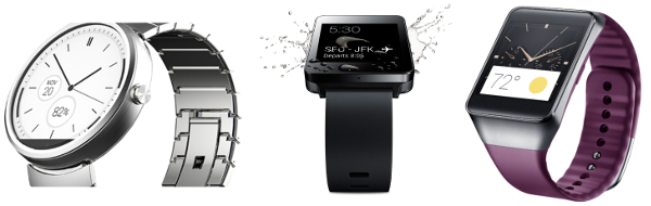 LG G Watch, Motorola Moto 360 and Samsung Gear Live announced as Android Wear devices