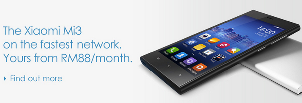 Celcom now offers Xiaomi Mi 3 for free