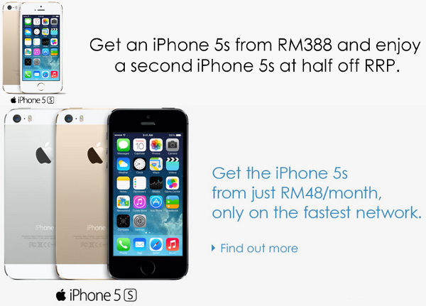Celcom clearing Apple iPhone 5s stock with 2 for 1 deal and new value plans