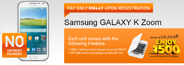 U Mobile offers Samsung Galaxy K Zoom from RM449 with no upfront payment