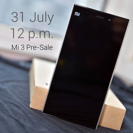 Get your Xiaomi Mi 3 on Pre-Sale, no rush