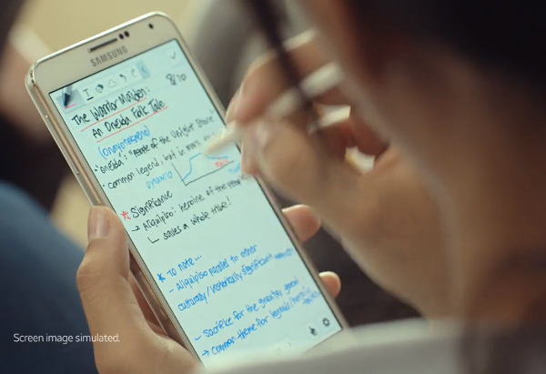 Samsung Galaxy Note 4 video shows handwriting features