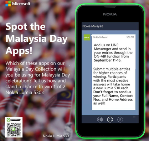 Microsoft and Nokia giving away apps and Lumia 530 smartphones for Malaysia Day