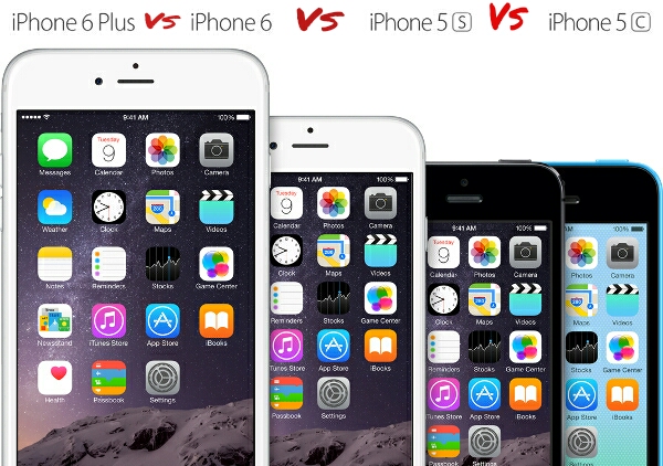 Comparison: Apple iPhone 6 vs iPhone 6 Plus vs iPhone 5S vs iPhone 5C and everything else