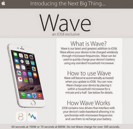 Supposed iOS 8 Wave wireless charging via microwave is a hoax