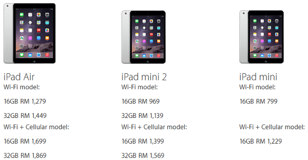 Apple Malaysia drops iPad Air and iPad mini price now starting from RM1299 and RM799