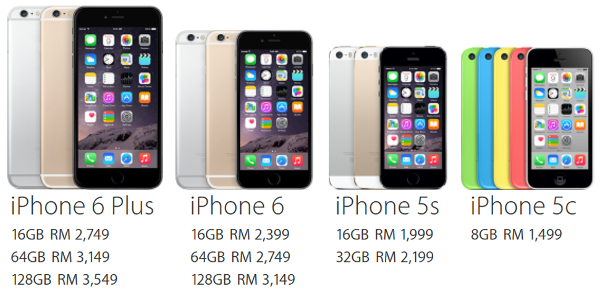Apple Malaysia confirms iPhone 6 and iPhone 6 Plus pricing from RM2399 and RM2749