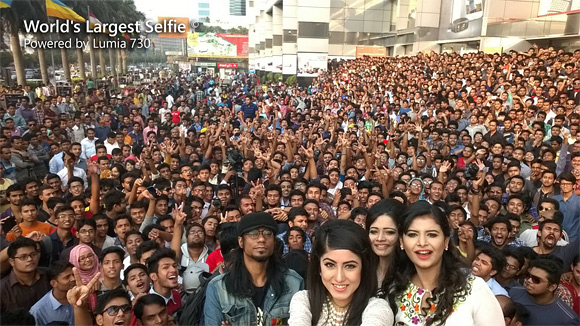 Microsoft goes for world's largest selfie with Lumia 730