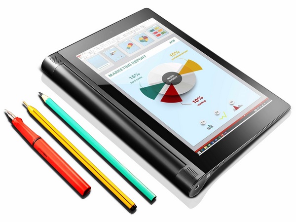 The 8-inch Lenovo Yoga Tablet 2 features 64-bit Intel Atom processor and AnyPen technology