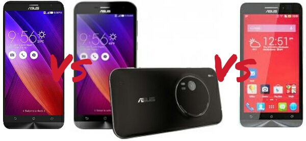 ASUS ZenFone 2 vs ZenFone Zoom vs ZenFone 6 comparison