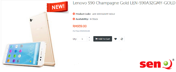 The Lenovo S90 Sisley is now available in Malaysia for RM939