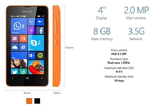 Microsoft Lumia 430 officially announced for $70 (RM260)