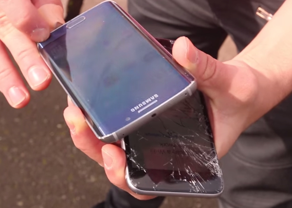 Apple iPhone 6 vs Samsung Galaxy S6 edge double drop test