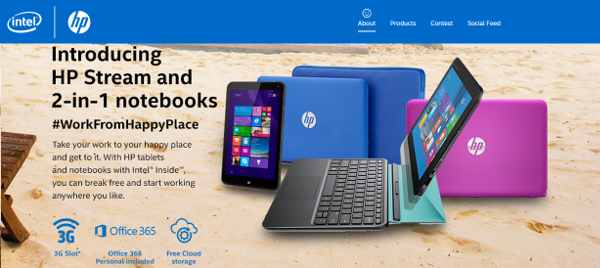 Intel launches #WorkFromHappyPlace campaign with HP