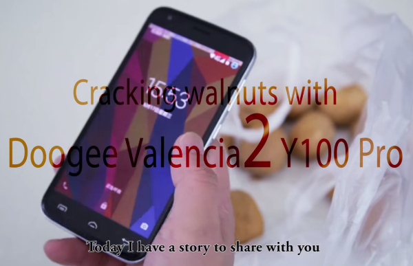 Doogee Valencia2 Y100 Pro can crack walnuts with it's screen