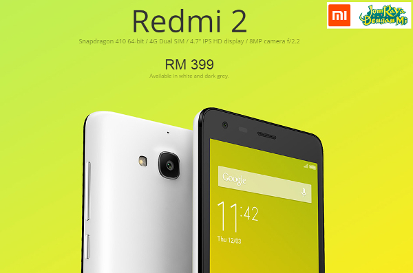 Xiaomi Redmi 2 is now RM399 with extra RM50 discount for Raya (RM349)