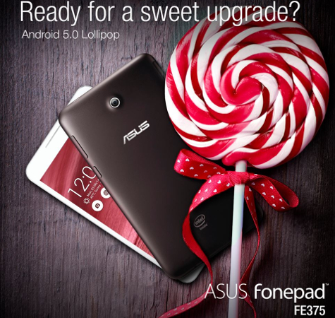 The ASUS Fonepad FE375 is getting Android 5.0 Lollipop now