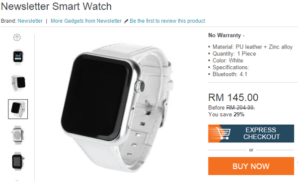 The Apple Watch smartwatch clones are here in Malaysia from RM145