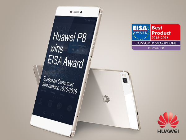Huawei P8 wins EISA Consumer Smartphone Award for 2015