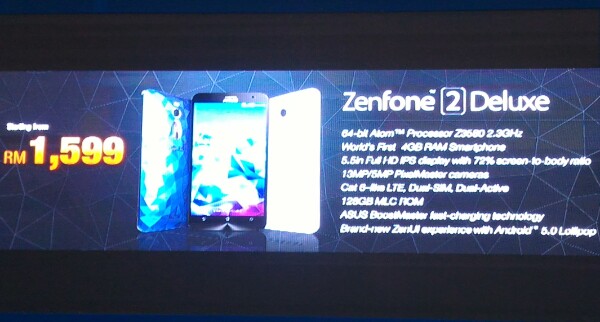 ASUS ZenFone 2 Deluxe + 128GB storage confirmed for Malaysia at RM1599, ZenFone Go coming for RM509