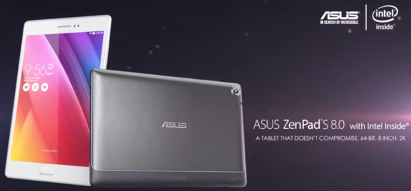 ASUS ZenPad S 8.0 coming with 4GB RAM, Z-Stylus and 8MP rear camera