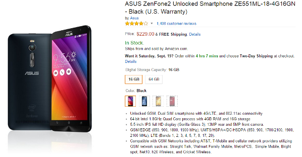 ASUS ZenFone 2 with 4GB RAM and 16GB storage coming soon for $229 (RM970)?