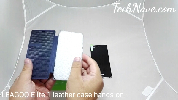 LEAGOO Elite 1 official leather case hands-on video
