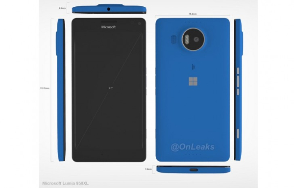 Rumours: Microsoft Lumia 950 XL renders and tech specs leaked?