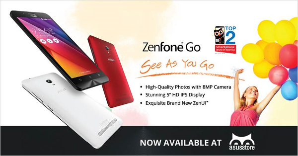 ASUS ZenFone Go ZC500TG now available in ASUS Store Malaysia for RM519