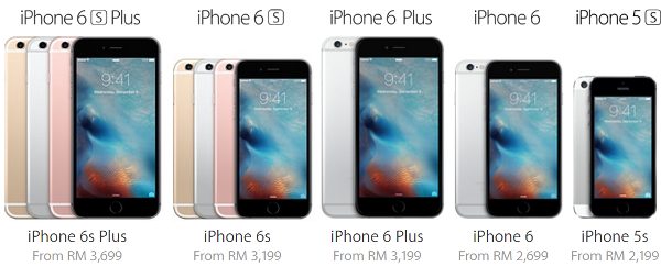 Apple Malaysia confirms official iPhone 6s and iPhone 6s Plus pricing from RM3199 to RM4699
