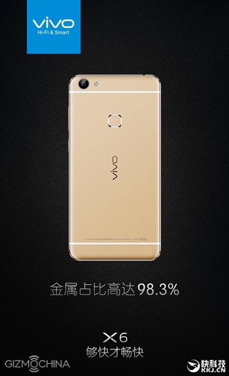Full metal Vivo X6 and X6 Plus announced at CNY 2498 with 4GB RAM and dual charging technology