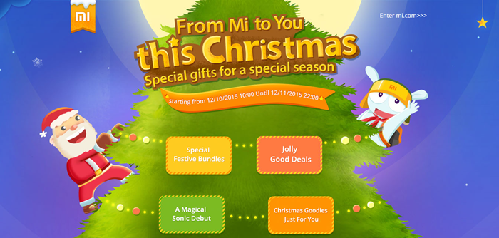 Xiaomi Special Christmas Sale on 10 December - 12 December 2015