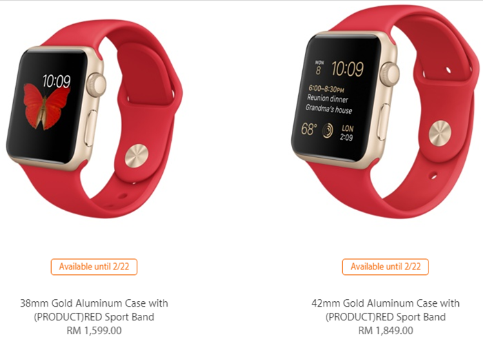 Apple Watch now available in Malaysia for RM1599 above