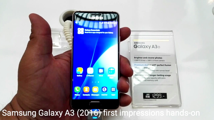 Samsung Galaxy A3 (2016) first impressions hands-on video