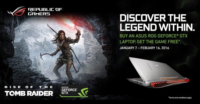 ASUS ROG & NVIDIA Game Bundle - Rise of the Tomb Raider promotion