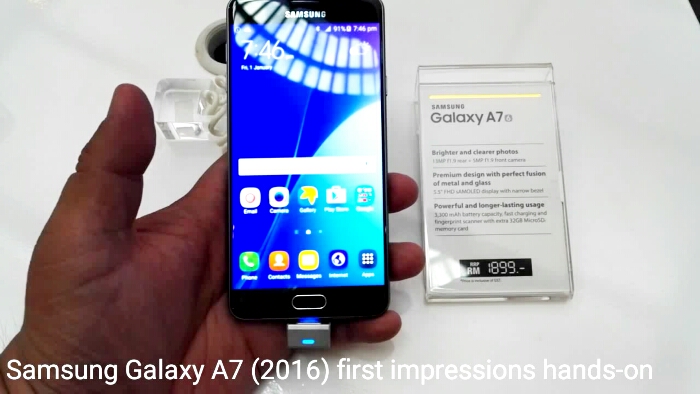 Samsung Galaxy A7 (2016) first impression hands-on video