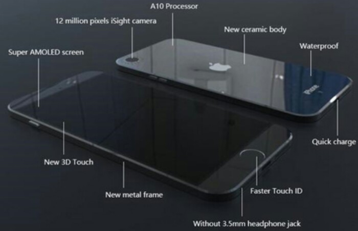 Rumours: new Apple iPhone 7 render features Super AMOLED display and waterproof design wishlist?