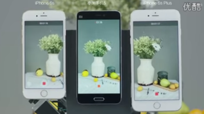 Xiaomi Mi 5 goes head-to-head with Apple iPhone 6s and iPhone 6s Plus in anti-shake test video