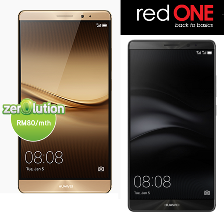 Huawei Mate 8 available now in Maxis Zerolution and Redone package plan for low monthly rate